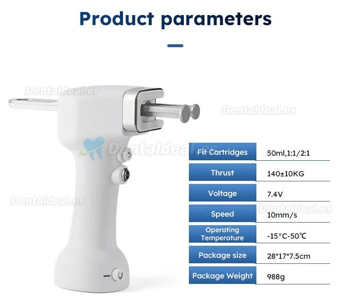 Pistola El&eacute;ctrica Dental Port&aacute;til para Impresiones 1:1 / 2:1 50 ml